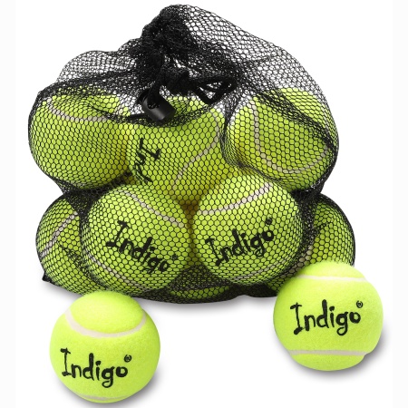 Купить Мяч для большого тенниса Indigo (12 шт в сетке) начальный уровень в Берёзовском 